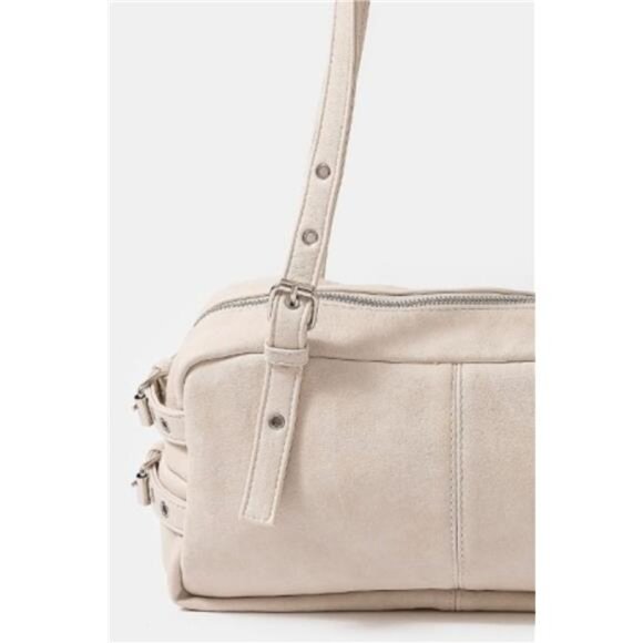 Fame Multi Grommet Belt Strap Rustic Rectangular Hand‎ Bag - Picture 2 of 3